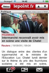 Le Point débarque sur l'iPhone Le Point débarque sur l'iPhone
